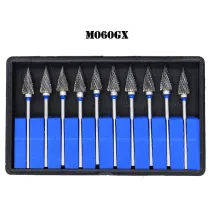 10 PCS Tungsten Steel carbide burs Dental Lab Equipment M060GX For 2.35mm motor