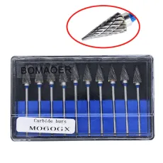 10 PCS Tungsten Steel carbide burs Dental Lab Equipment M060GX For 2.35mm motor
