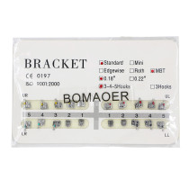 10XDental orthodontic mental bracket brace standard MBT slot 022 345hooks