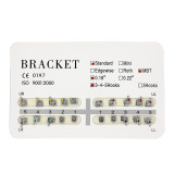 5XDental orthodontic mental bracket brace standard MBT slot 022 345hooks 20pcs