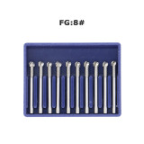 10pcs FG 8 Dental bur Tungsten steel bur carbide For high speed handpiece FG8