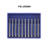 100pcs Dental Burs Tungsten Carbide FG1958 for High Speed Handpiece 10pcs/box