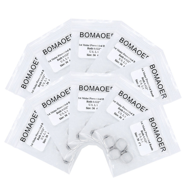 10 packs Dental Orthodontic 36# Roth 0.022  Buccal Tube Bands for first molar