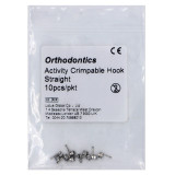 5XDental Orthodontic Stainless steel Activity Crimpable Hook Straight 10pcs/pkt