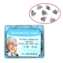 10packs Dental Orthodontic tube 2nd molar bonding n-conv roth 0.022 50 sets/box