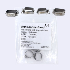 NEW Orthodontic Roth Band with Lingual Cleat non-conv 0.022 37#+ U1 L1 4pcs/pkt