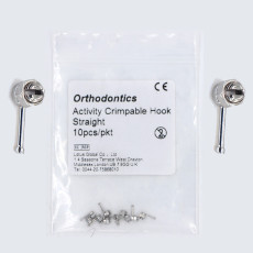 Dental Orthodontic Stainless steel Activity Crimpable Hook Straight 10pcs/pkt