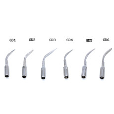 6PCS/PACK Dental scaler piezo tip GD1 GD2 GD3 GD4 GD5 GD6 For Satelec&DTE scaler