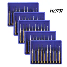 50 PCS Dental bur 12 BLADE TRIMMING & FINISHING CARBIDE Bur FG7214