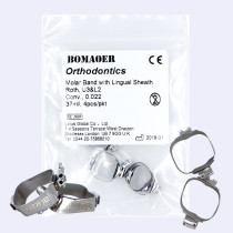 10X Orthodontic Roth Band with lingual sheath 0.022'' 37#+ 0.022U3 & L2 4pcs/pkt
