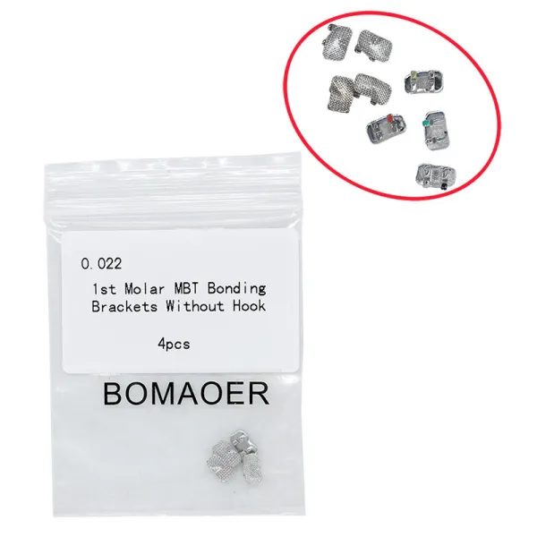 1 pack Dental orthodontic 0.022 1st molar MBT Bonding bracket without hook