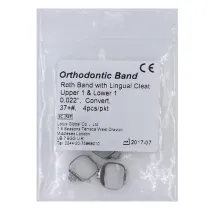 NEW Orthodontic Roth Band with Lingual Cleat non-conv 0.022 37#+ U1 L1 4pcs/pkt