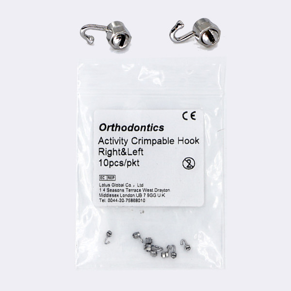 NEW PRODUCT Dental Orthodontic Activity Crimpable Hook Right&Left 10pcs/pkt