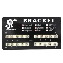 10 kits Dental Orthodontic Mental Bracket Brace standard roth slot 022 345 hooks