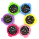 Rainbow Volume Massage Hair Brush Pocket Size Round Hair Brush Comb With Mirror