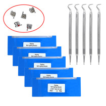 5kits Dental orthodontic Self-ligating Brackets roth 022 345 With tool（positive)