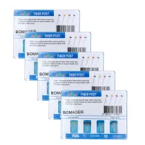 5XDental Quartz Fiber Post Resin Screw Thread 1.2 1.4 1.6 1.8+ 4Drills 20Pc/box