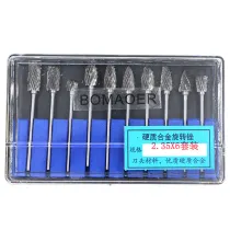 10 sizes Dental Lab Polishing Bur Drills Tungsten Steel Carbide Burs Burs 2.35MM
