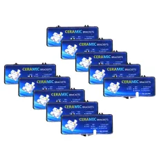 10XDental orthodontic ceramic bracket Three grooves MBT 0.022 345 hooks 20pcs/kit