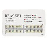 Dental 10 kits Orthodontic Mental Bracket Brace Mini MBT 018 345hooks 20pcs/set