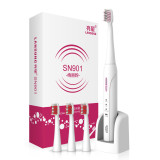 LANSUNG SN901 Ultrasonic Sonic Electric Toothbrush Rechargeable Tooth Brushes With 4 Pcs Replacement Heads 2 Minutes Timer Brush