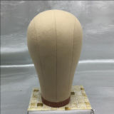 Professional Beauty Canvas Cork Mannequin Block Head Wig Display with Mount Hole