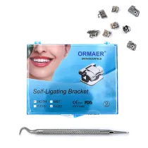 5kits ORMAER Dental orthodontic Self-ligating Brackets roth 022 345 Hooks With tool