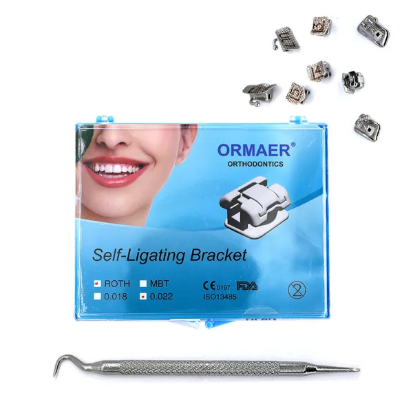 ORMAER Dental orthodontic Self-ligating Brackets roth 022 345 Hooks With tool