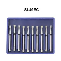 10pcs Details about Dental high speed diamond bur SI-49EC Inverted cone shape