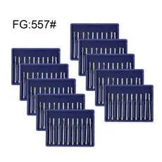 Details about  100 Dental SUPÉR Tungsten Carbide Burs drill FG557, Friction Grip, Midwest Type
