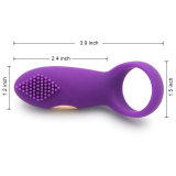 Rechargeable Penis Ring Powerful Clitoral Vibrator Waterproof Cock Ring For Men or Couples