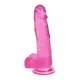8 inch Crystal Dildo Thick Flexible Penis with Suction Cup & Balls for Woman Adult Sex Toys Sex Games
