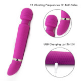 Magic Body Wand Massager G Spot Vibrator Stimulator Clit Vibrator Suitable Male Sex Toy for Anal Play Adult Toy for Couples-Textured Head