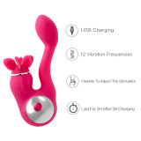 G-Spot Vibrator with Clitoris Stimulator for Women Waterproof Powerful Vibrating Massager Adult Rechargeable Sex Vaginal Toy