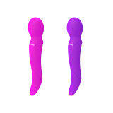 Double Use Electric Vibrator Magic Wand Massager G Spot Sex Toy Stimulator Neck Massager with Dual Vibrations (Head and Tail) 7 Vibration Patterns