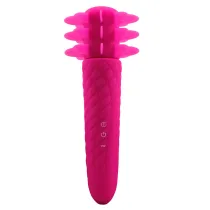 Tongue-like Licking Massager for Women Handheld Rotating Head Vibrator Rechargeable Silicone Massager with 10 Vibrations