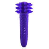 Tongue-like Licking Massager for Women Handheld Rotating Head Vibrator Rechargeable Silicone Massager with 10 Vibrations