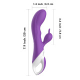 Rechargeable G-spot Vibrator Clitoris Stimulator 7 Vibration Frequencies Massager with Dual Motors