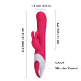 Heating vibrator for Women Dual Vibrating Quiet Rabbit Electric Massager Waterproof Odorless Silicone Wireless Rabbit Vibrators Female G Spot Glans Dildos Gift for Woman