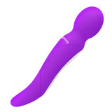 Double Use Electric Vibrator Magic Wand Massager G Spot Sex Toy Stimulator Neck Massager with Dual Vibrations (Head and Tail) 7 Vibration Patterns