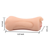 Men's Masturbator Double Ends 3D Vagina and Mouth Realistic Tooth Face Oral Blow Job Sex Toy for Male