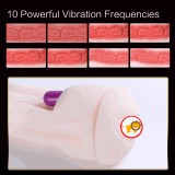 Male Masturbation Cup Hands-free Rechargeable Vibrating Masturbator With Earphone Sexual Moaning