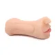 Men's Masturbator Double Ends 3D Vagina and Mouth Realistic Tooth Face Oral Blow Job Sex Toy for Male