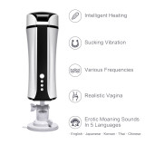 Heating Moaning Male Masturbation Cup Realistic Vagina Masturbator For Men