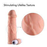 Extender Cock Sleeve With Bullet Vibrator Stretchy Male Penis Enhancer Enlarger Intercourse Stimulator