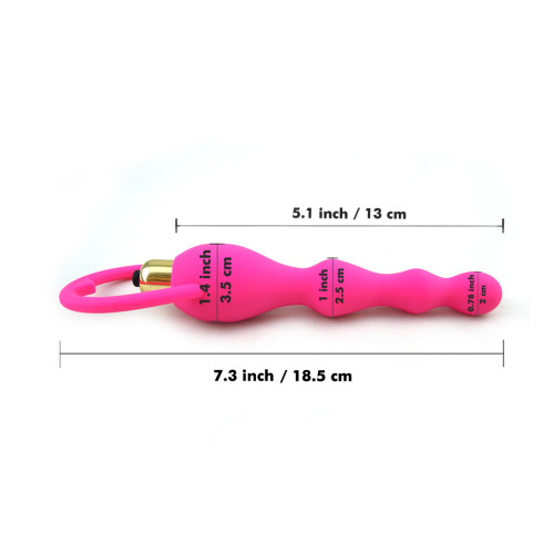 US$ 11.99 - Silicone Vibrating Anal Beads Waterproof Anal Butt Plug Adult  Toy - m.runsone.com