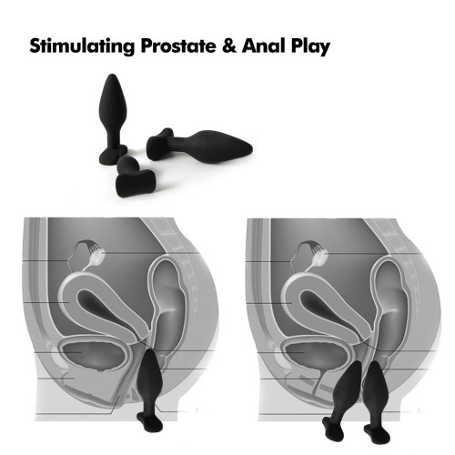 starter anal plug Beginner Small Silicone Anal Training Set (4 Piece) – Love Plugs main image 1