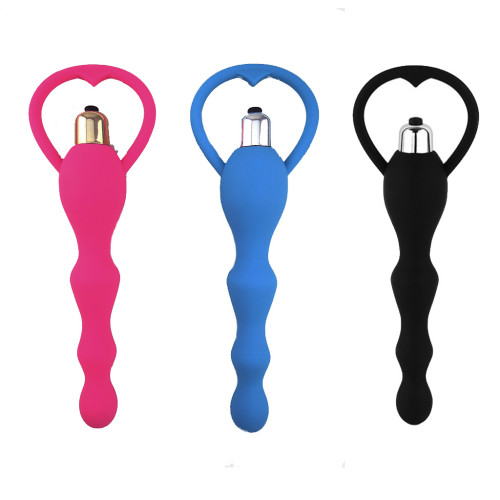 US$ 11.99 - Silicone Vibrating Anal Beads Waterproof Anal Butt Plug Adult  Toy - m.runsone.com