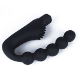 Anal Beads Plug P Spot Vibrator Prostate Butt Vibrating Dildo Anus Stimulator 10 Vibrations Massager Silicone Vibe Adult Sex Toys for Men Women Couples