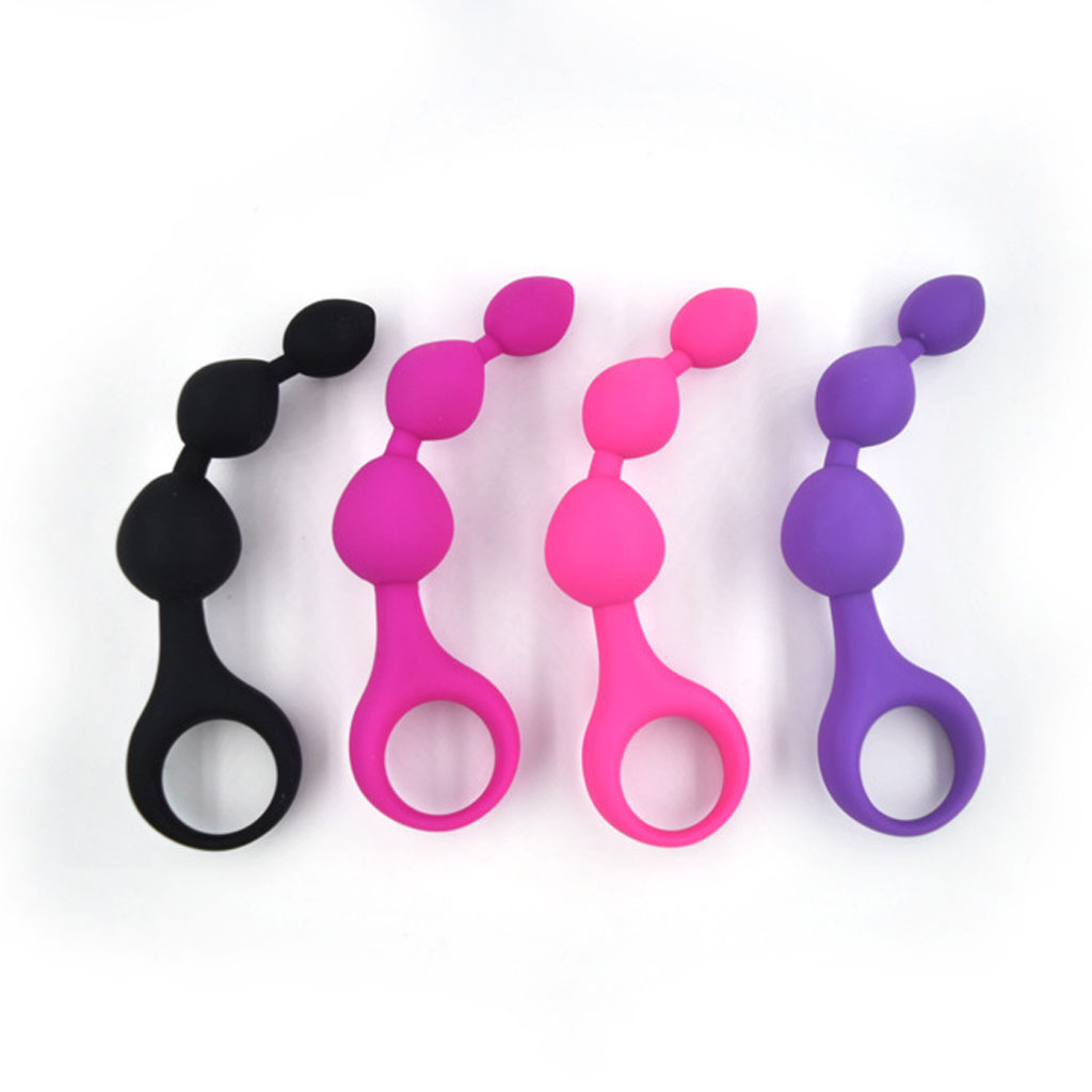 utimi butt plug anal beads with safe pull ring Plug Anal de Aço Inoxidável com Pedra Brilhante Sexy Import Tamanho P main image 1